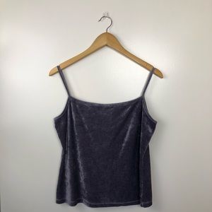 90’s Armani Exchange Purple Velvet Spaghetti Strap